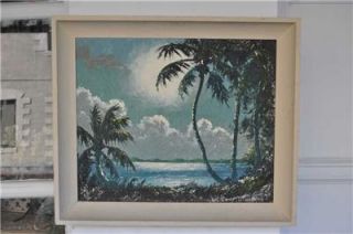 RARE Original Harold H Newton Florida Highwaymen Painting Art