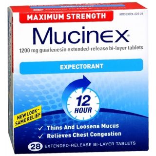 Mucinex Maximum Strength Expectorant Extended Release Bi Layer Tablets