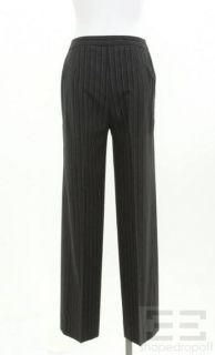 MaxMara 2pc Black Purple Pinstripe Jacket Pants Suit Size US 6
