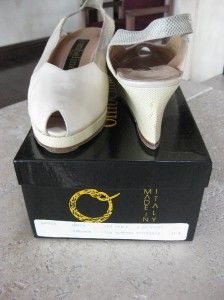 Maud Frizon Ombeline Shoe Wedge Lizard Cream 37 5