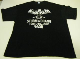 Vintage KMFDM Concert T Shirt Sturm and Drang Tour 2002 Crew Featuring