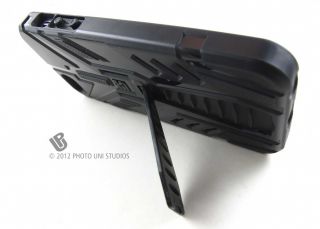 Black Tri Max Impact Hybrid Hard Case Cover Apple iPhone 5 6th Gen