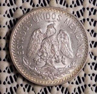 1917 Mexico 50 Centavos Silver Coin Uncirculated