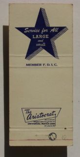 1950s Matchbook Crawford County Trust Co Meadville PA