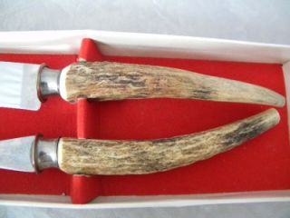 Solingen Othello Handle Meat Carving Set Knife and Fork Set Germany