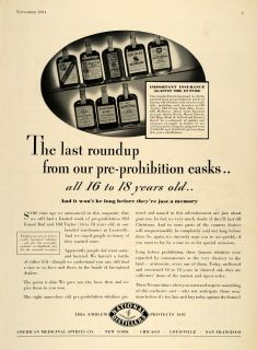 1934 Ad National Distiller Product Co Old Ripy Sunny Brook Mount