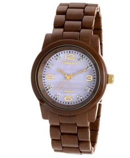 Sprout Watch, Womens Eco Friendly Diamond Accent Brown Corn Resin