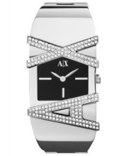 Armani Exchange Watch, Womens Stainless Steel Bracelet 39x28mm