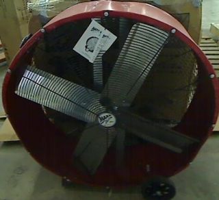 Maxxair BF36DD Red High Velocity Direct Drive Drum Fan 36 inches Red