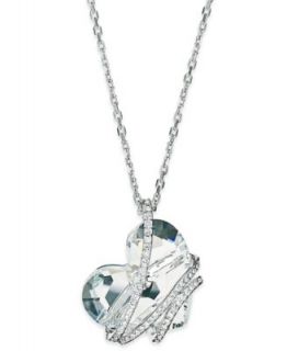 Swarovski Necklace, Palladium Plated Crystal Poison Frontal Necklace