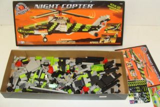 Mega Bloks Night Copter Helicopter Pro Builder Collector Series Used