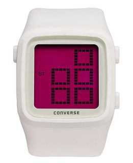 Converse Watch, Unisex Digital Scoreboard White Silicone Strap 43mm