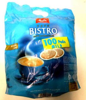 Original Melitta Bistro 100 Senseo Pods Mild Roast Pods 100 Coffee