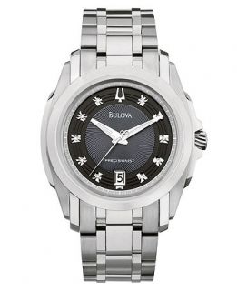 Bulova Watch, Mens Precisionist Stainless Steel Bracelet 44mm 96D110