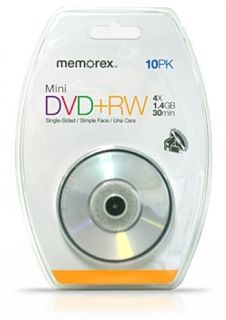 20 Pak Memorex Mini DVD RW 4 Sony Cams 1 4GB 30 MIN