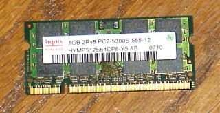 1GB PC2 5300S Memory for Sony VGN FZ140E PCG 384L Lapto