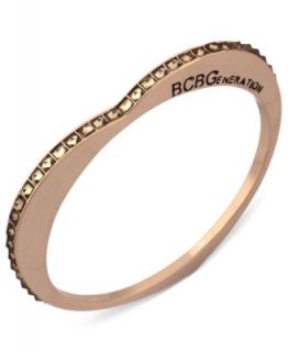 BCBGeneration Bracelet, Rose Gold Tone Light Peach Accent Heart Bangle