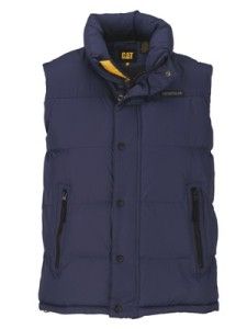 New Mens Caterpillar gilet Quilted Thermal Body Warmer Blue Cat