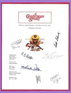 Christmas Story Movie Script Signed by 7x Rpt