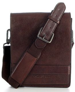 Kenneth Cole New York Small Leather Messenger Bag, Durango   Luggage