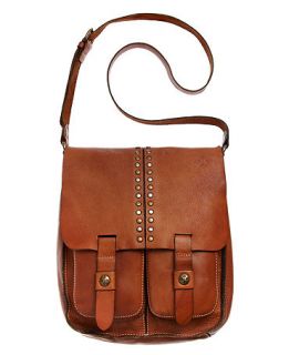 Patricia Nash Handbag, Armeno Washed Leather Studded Messenger Bag