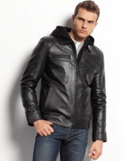 Marc New York Coat, Crash Leather Moto Coat   Mens Coats & Jackets