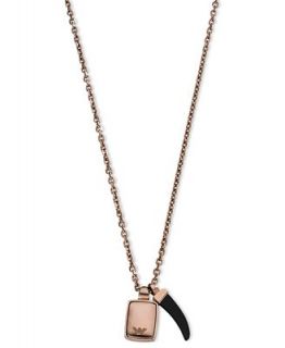 Emporio Armani Necklace, Mens Rose Gold Ion Plated Stainless Steel