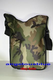Casual Daily Shoulder Book Messenger Bag Polyester Canvas Fabric Camo