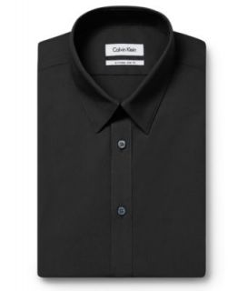 Calvin Klein Dress Shirt, STEEL Slim Fit Non Iron Textured Solid