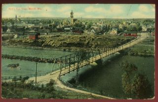 Birds Eye View Merrill Wi Wisconsin Postcard 1910