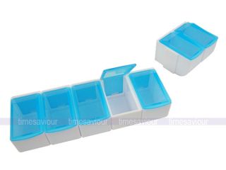 Large Detachable Pill Box Case Container Medicine Vitamins Supplements