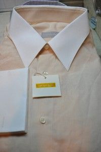 Stefano Ricci Mens Dress Shirt Shell Color French Cuffs 15 3 4