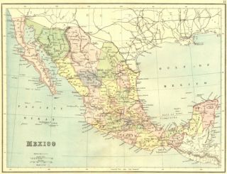 Mexico Philip 1888 Map