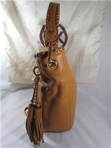 New Michael Kors Bennet Tan Leather Shoulder Bag Handbag Purse $328