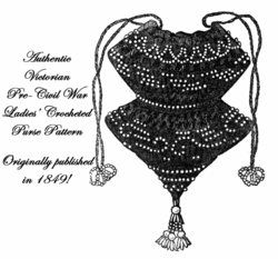 Antebellum Civil War Beaded Purse Crochet Pattern 1849