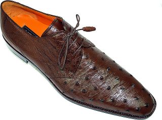 Mezlan Valens 3173s Tabac All Over Ostrich Shoes 11 5