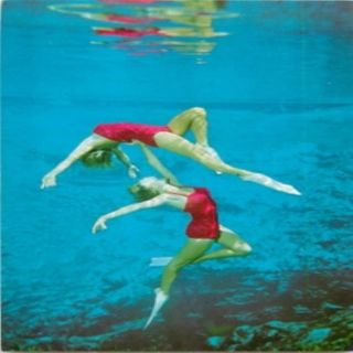 Wachee Florida Beautiful Underwater Adagio Mermaids Postcard