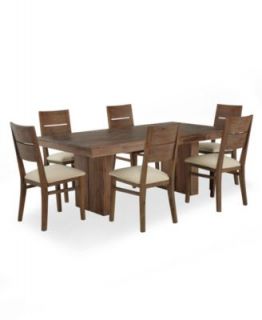 Champagne Dining Room Furniture, 7 Piece Set (Dining Table and 6 Side
