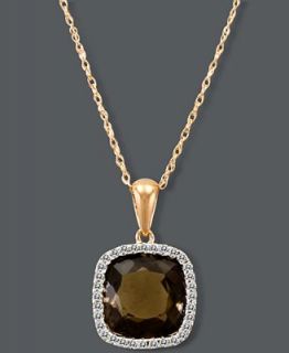 Le Vian 14k Rose Gold Necklace, Smokey Quartz (2 9/10 ct. t.w.) and