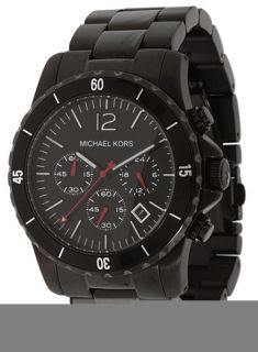 New Michael Kors Mens Black ion Plated Watch MK8161