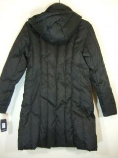 Nautica Storm Down Feather Puffer Coat Jacket Womens Black Small s New
