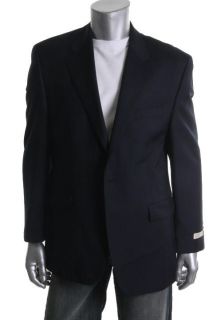 Michael Kors Navy Wool Long Sleeve Lined Two Button Suit Jacket 44