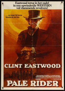 Pale Rider Poster Original 1985 Clint Eastwood Cowboy Western