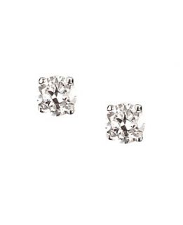 CRISLU Childrens Earrings, Platinum over Sterling Silver Clear Cubic