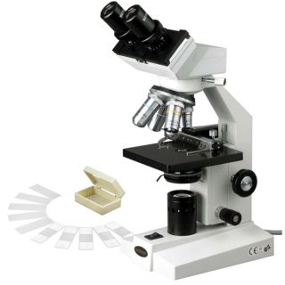 40x 1000x Binocular Biological Microscope Mech Stage Slides