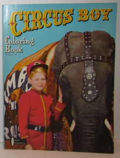 Circus Boy Coloring Book 1959 Micky Dolenz Monkees Unused