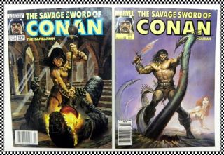 Savage Sword of Conan the Barbarian Issue 173 & 178 1980s Marvel