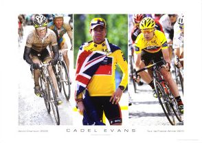 Cadel Evans Champion Tour de France Cycling Champion Poster Print