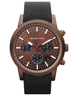 Michael Kors Watch, Mens Chronograph Scout Black Silicone Strap 43mm