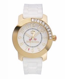 Juicy Couture Watch, Womens BFF White Silicone Strap 1900731